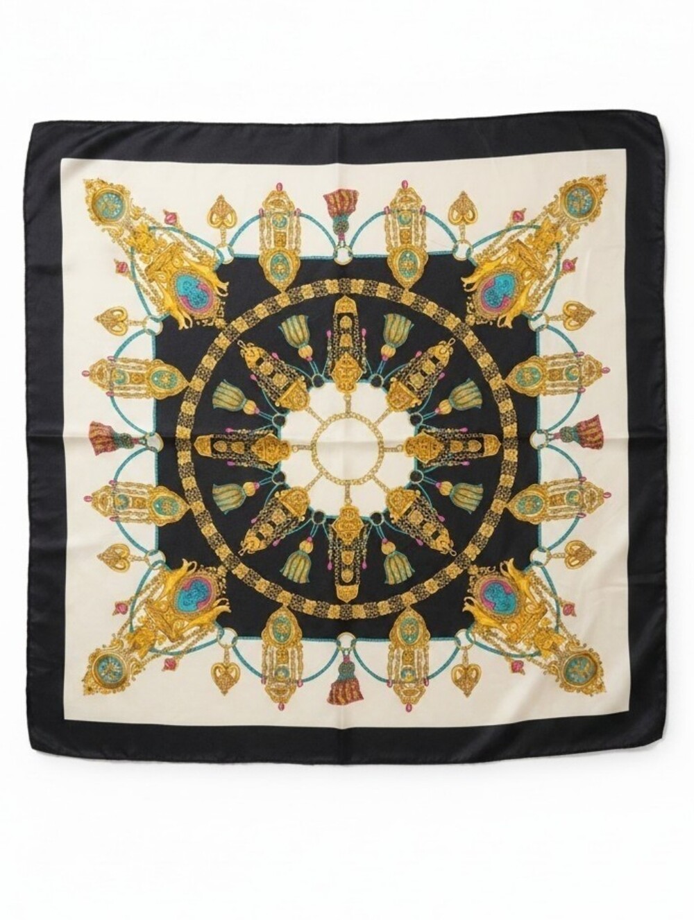 Decorative Cream and Black Square